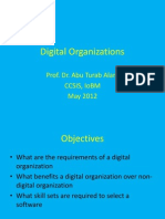 Digital Organizations: Prof. Dr. Abu Turab Alam Ccsis, Iobm May 2012