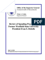 Review of Spending Practices by Former Westfield State University President Evan Dobelle