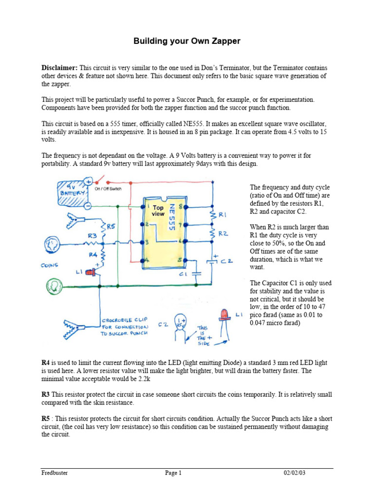 Building Your Own Zapper A Guide to Constructing a 555 Timer Circuit