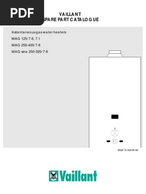 Vaillant MAG 1257-8 7.1 MAG 250-4007-8 MAG-sine 250-3257-8 | PDF | Water  Heating | Valve