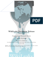 Wikileaks Document Release: Congressional Research Service Report Rl33456