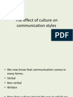 The Effect of Culture On Communication Styles