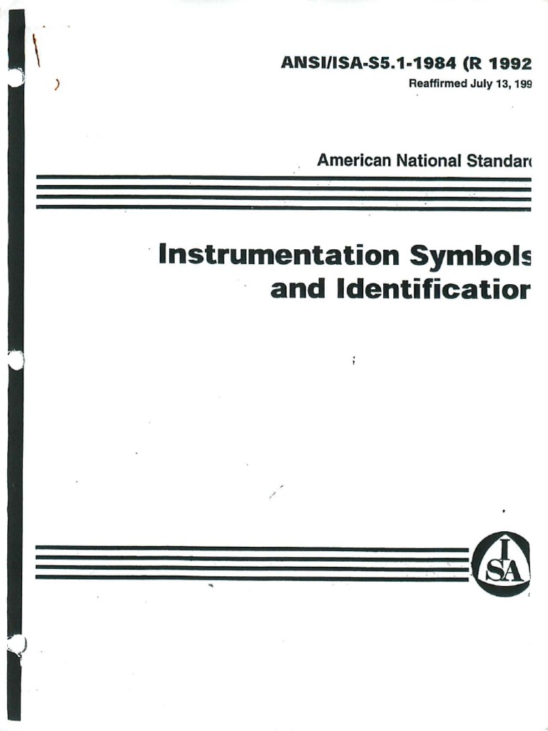 ISA S5 1 Instrumentation Symbols and Identification