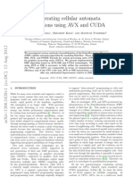 Accelerating Cellular Automata Simulations Using AVX and CUDA