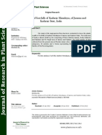 Floristic Analysis of Foot Hills of Kashmir Himalayas, Of Jammu and Kashmir State, India