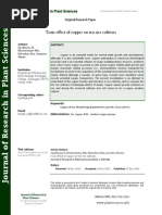 Toxic Effect of Copper on Ten Rice Cultivars