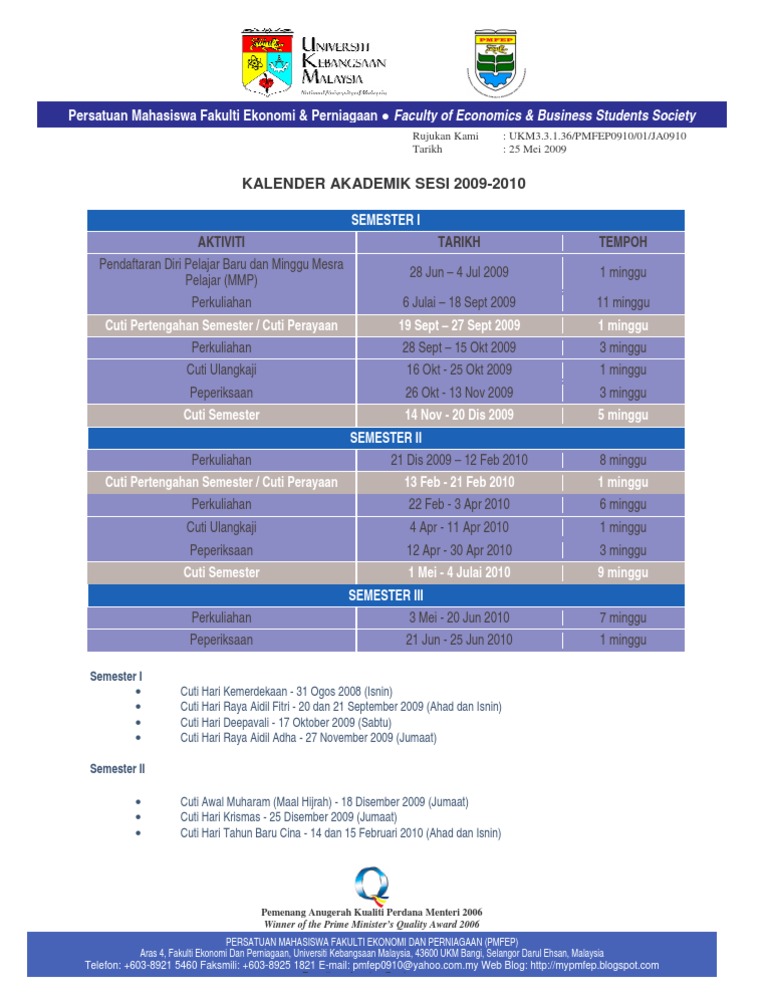 Kalender Akademik 2009 2010 Pdf