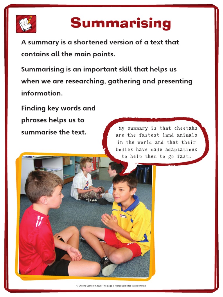 Summarising Chart | PDF | Foreign Language Studies