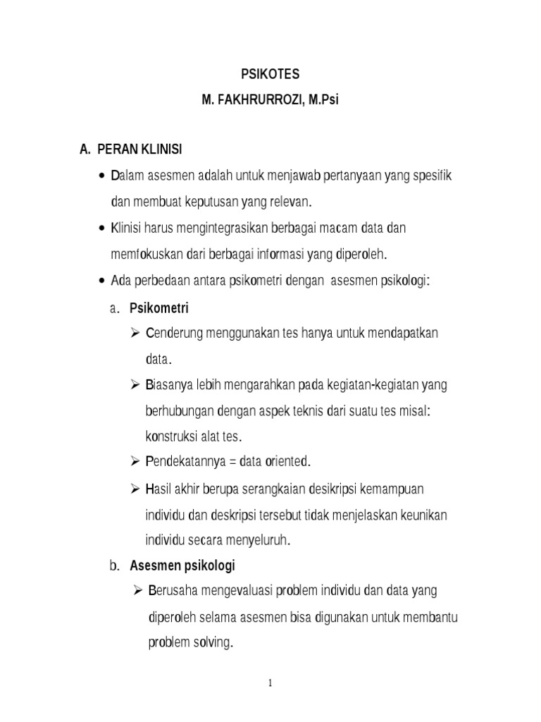 PSIKOTES | PDF