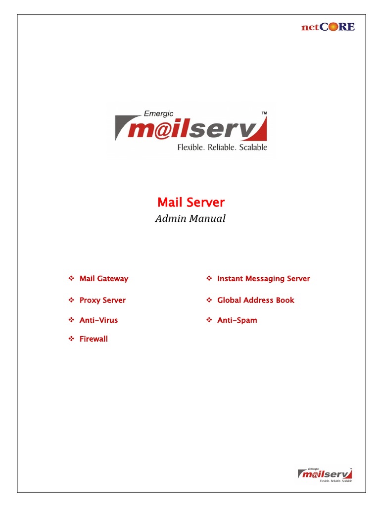 Mail Server Admin Manual Guide | PDF | Backup | Computer Network