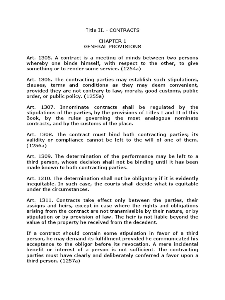 Essential Provisions of Contracts | PDF | Violence