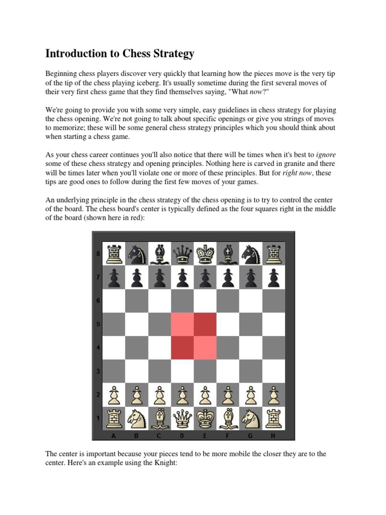 Introduction to Chess Strategy | Chess Strategy | Chess Openings | Free ...