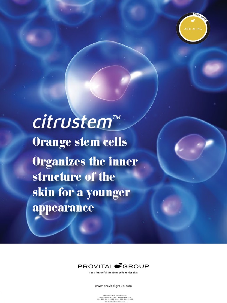 Provital Group - Citrustem Orange Stean Cells For A Younger Appearance ...
