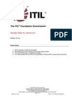 ITIL Foundation Examination SampleB v5.0