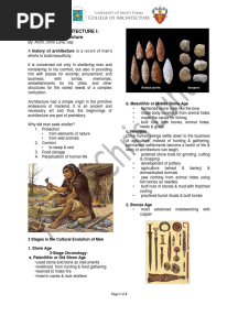 Pre-Historic Architecture