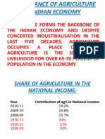 Imporatance of Agriculture in Indian Economy