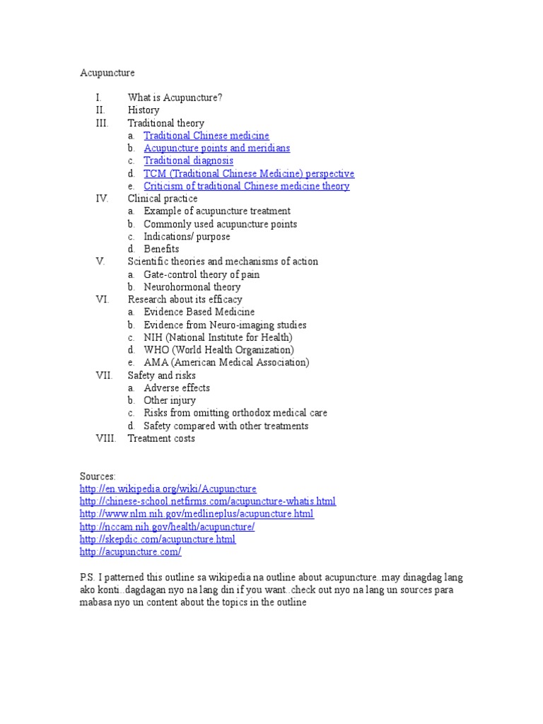 Overview of Acupuncture Practices | PDF