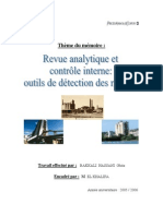 Revue Analytique Et Controle Interne Outils de Detection Des Risques