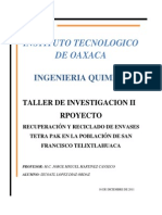 Instituto Tecnologico de Oaxaca Rpoyecto de Taller II