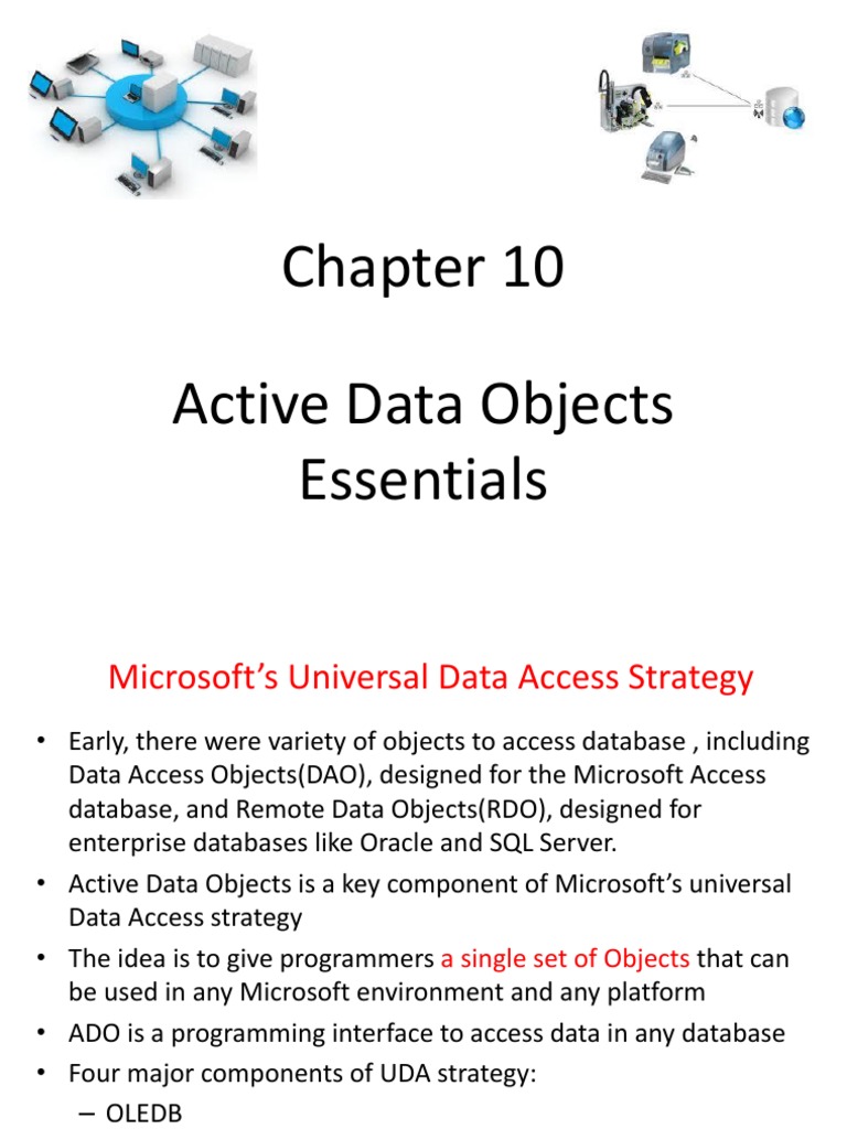 Ado connection  Active X Data Objects  Application Programming Interface