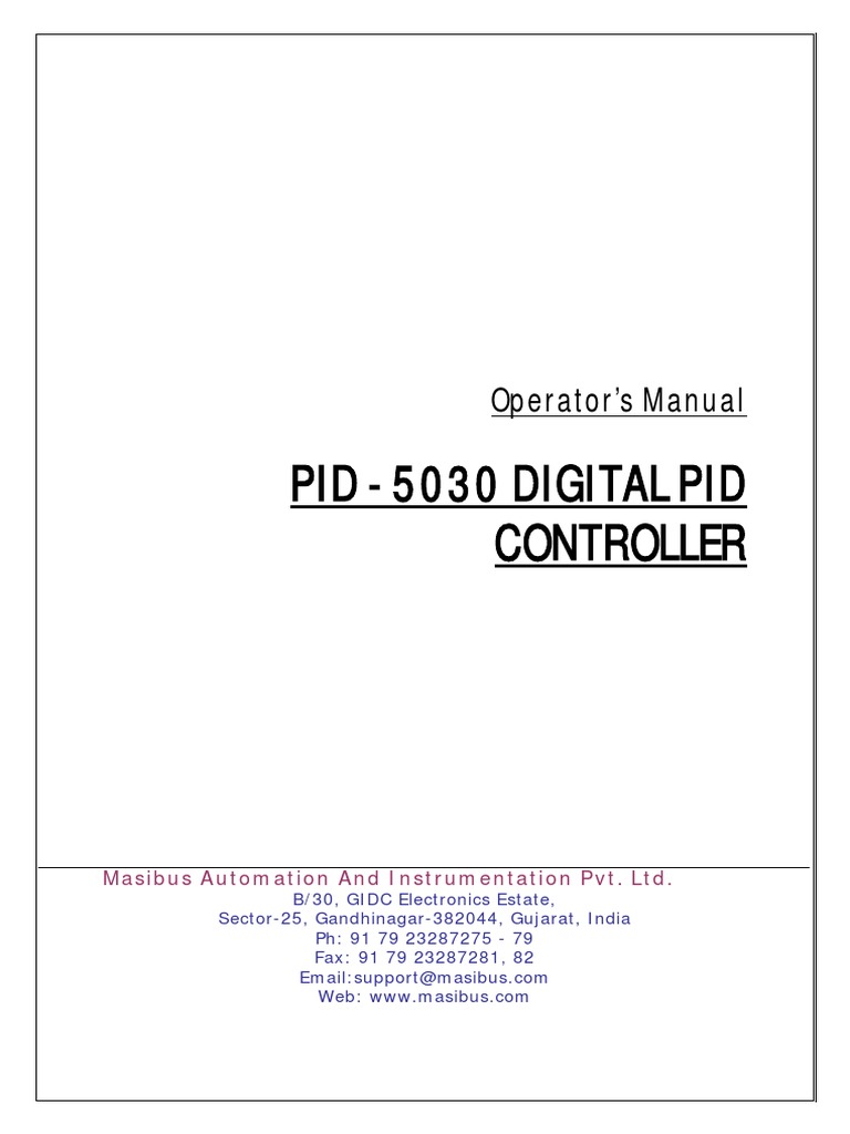 Masibus 5030 PID Controller Manual | PDF | Relay | Parameter (Computer ...