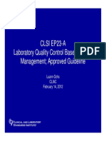 Laboratory Quality Control Based on Risk Management Approach