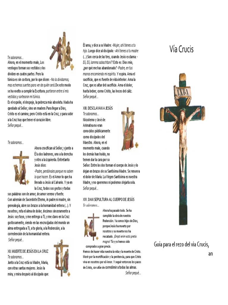Vía Crucis Guía para el rezo del via Crucis, con una selección de