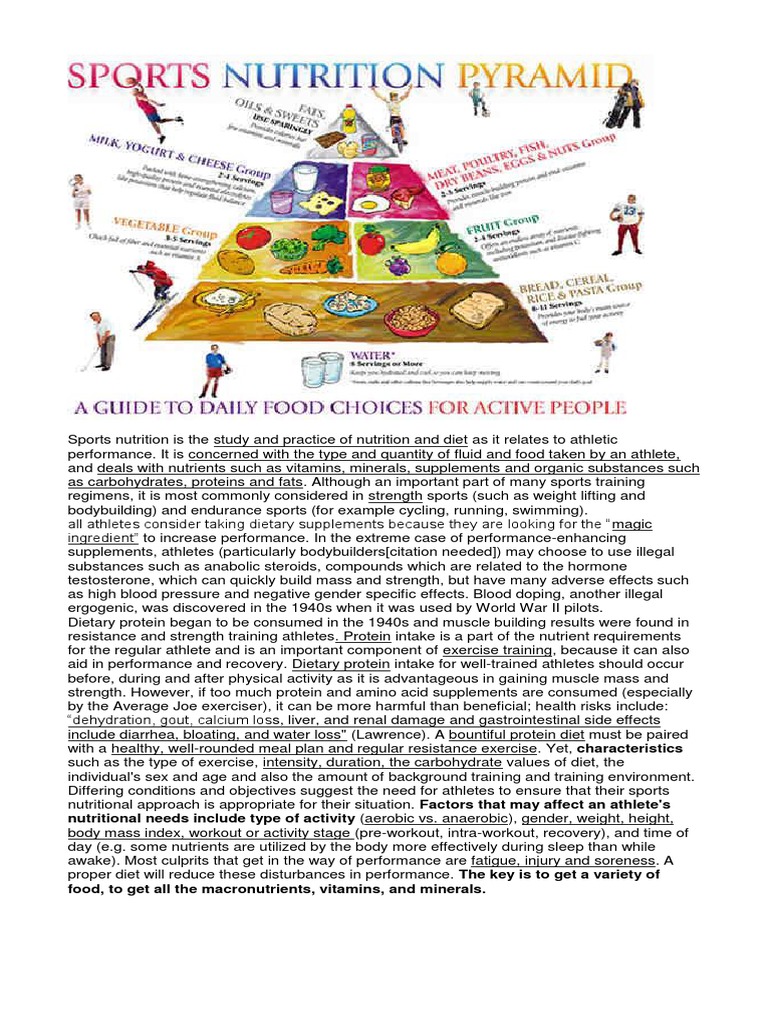 Sports Nutrition for Athletes | PDF | Sports Nutrition | Determinants ...