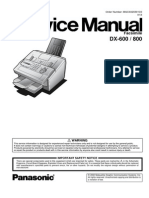 Panasonic Panafax DX600 800 Service Manual