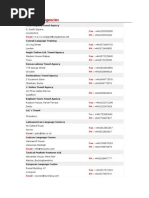 List Of Travel Agencies Companies Business