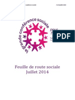 Feuille de Route Grande Conference Sociale 2014
