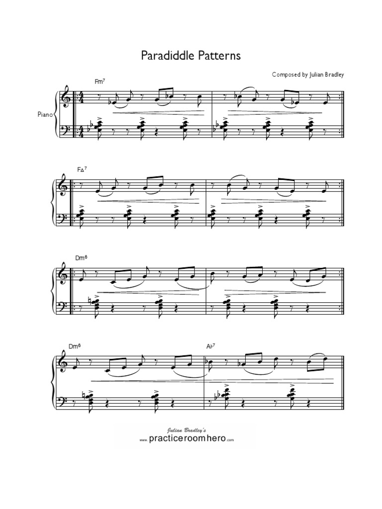 Paradiddle Patterns PRH | PDF