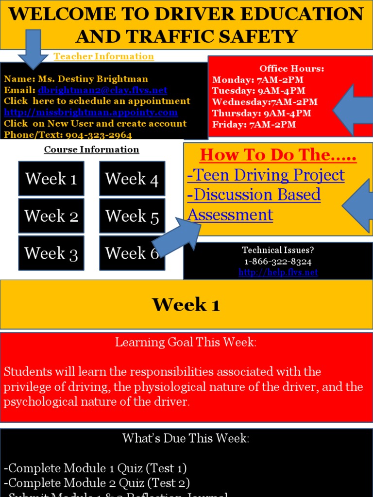 Driver Education Course Overview & Assignments | PDF | Educational ...