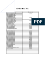 HP MFP Service Menu Pins