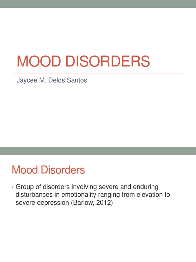 Understanding Mood Disorders Overview | PDF | Mania | Major Depressive ...