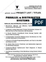 Java - Parallel and Distributed Systems Project Titles - List 2012-13, 2011, 2010, 2009, 2008