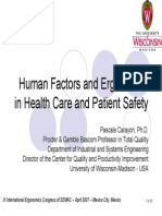 Human Factors and Ergonomics in Health Care and Patient Safety