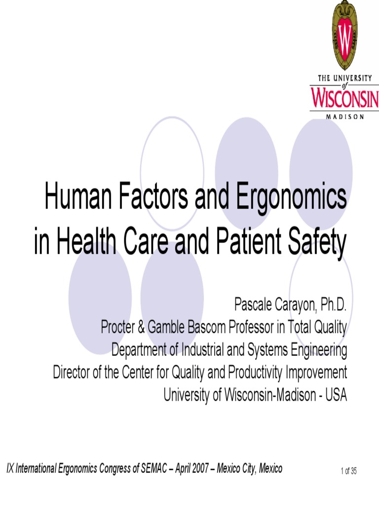 Human Factors and Ergonomics in Health Care and Patient Safety ...