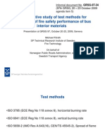 A Comparative Study of Test Methods For Assessment of Fire Safety Performance of Bus Interior Materials