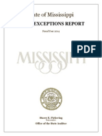 2014 Exception Report From State Auditor Stacey Pickering