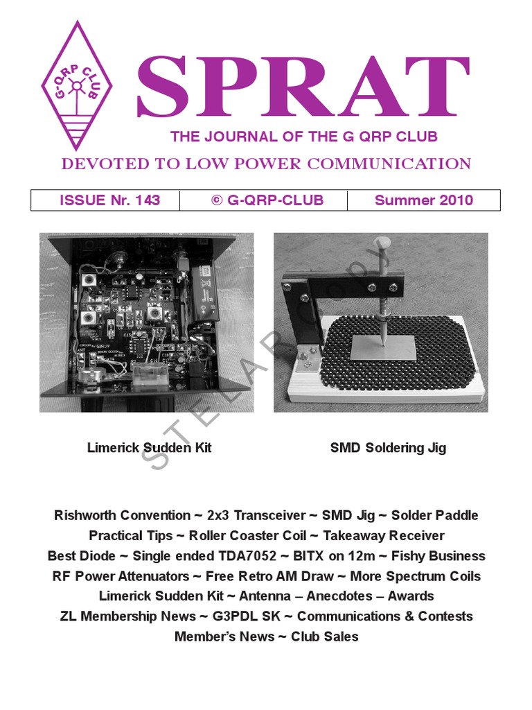 Sprat 143 | PDF | Detector (Radio) | Diode