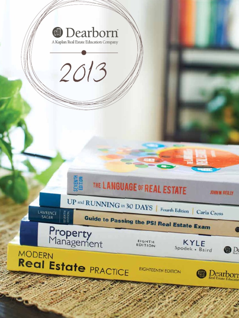 Dearborn 2013 Catalog Real Estate Broker Textbook