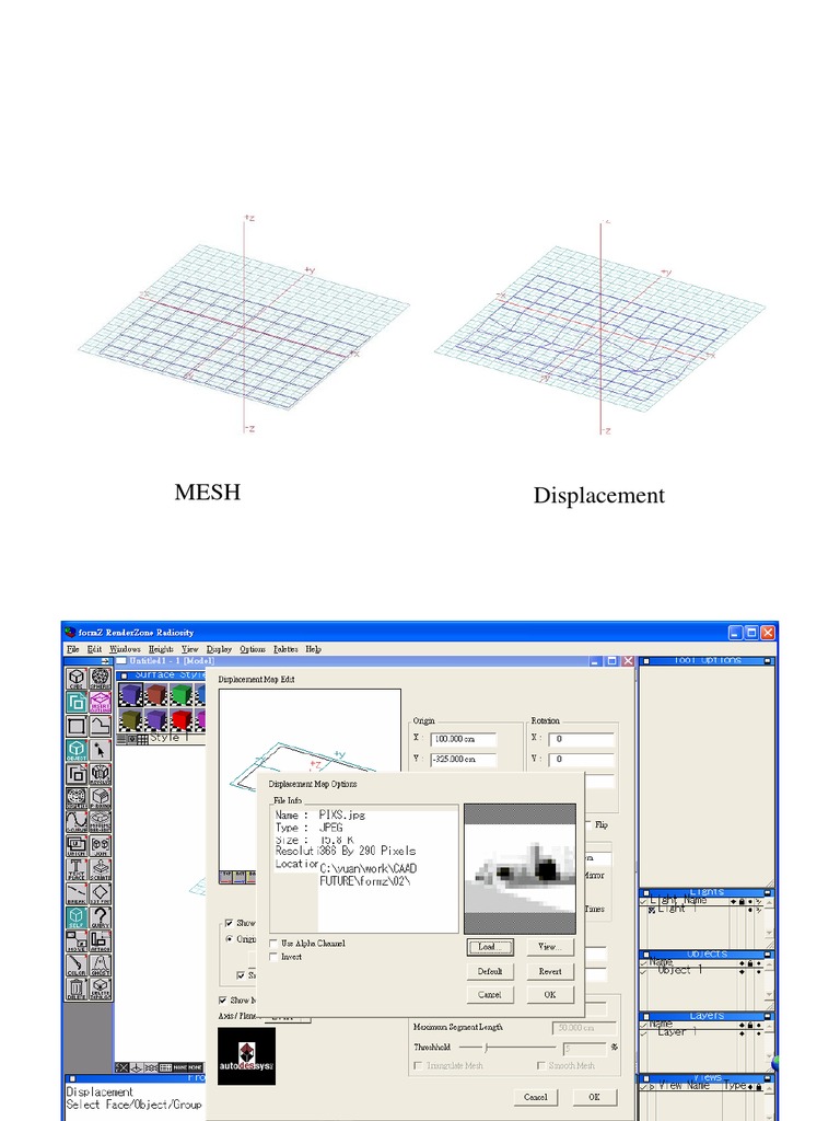 MESH Displacement and 3D Extrude Guide | PDF