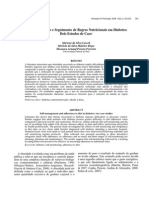 Automonitoracao e Seguimento de Regras Nutricionais Em Diabetes