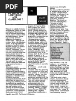 1990 Issue 5 - What Are We To Think of Lotteries and Gambling? - Counsel of Chalcedon