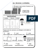 Matemáticas - Centenas, Decenas y Unidades