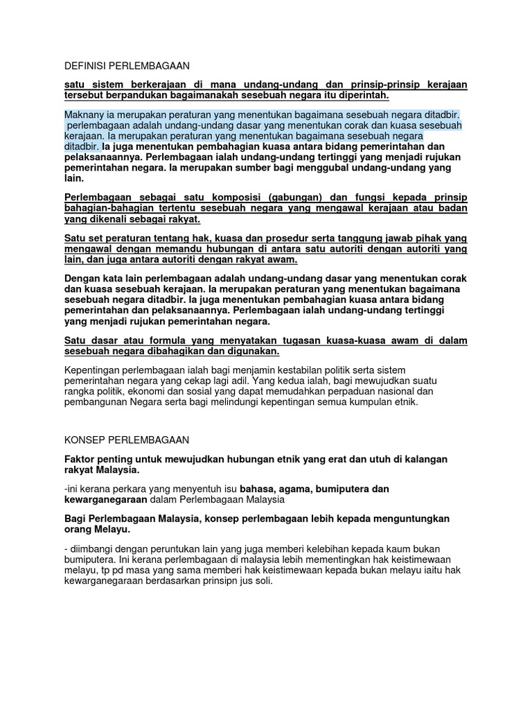 Definisi Perlembagaan  PDF