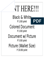 Print Here!!!: Black & White Colored Document Document W/ Picture Picture (Wallet Size)