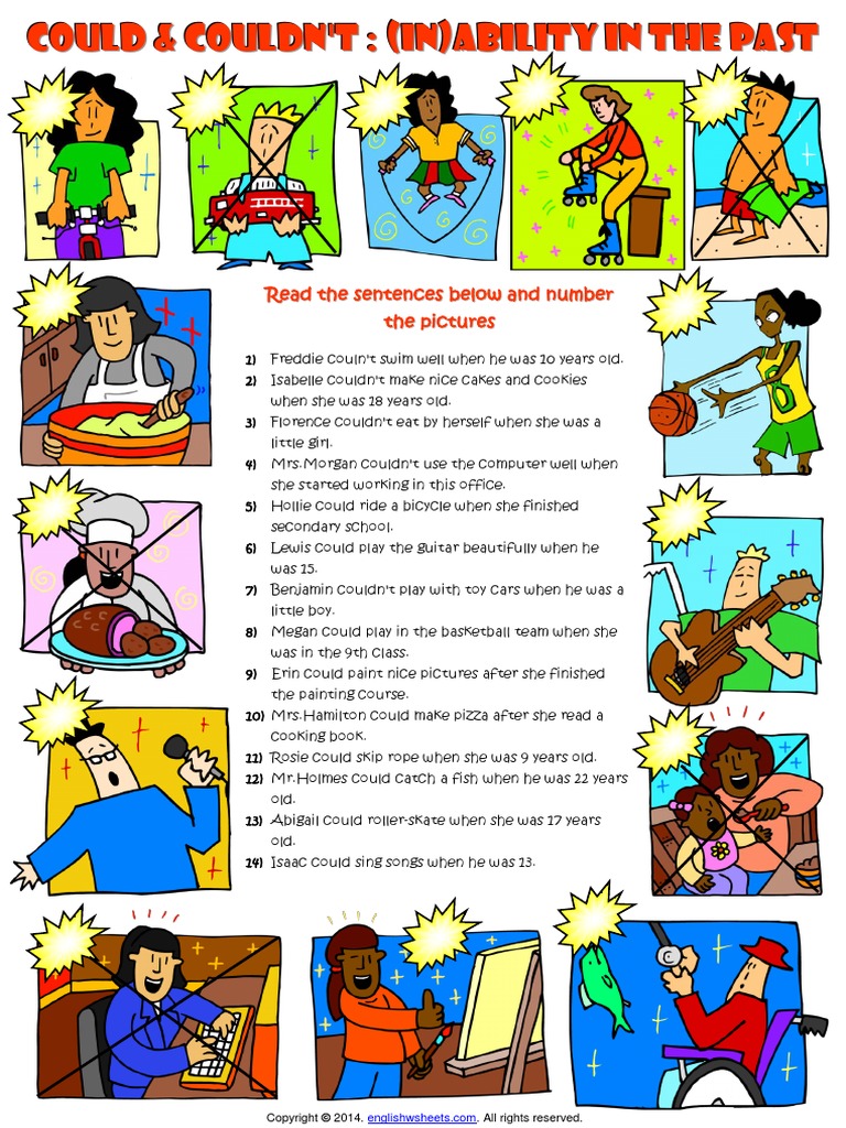 Ability and Inability in The Past Esl Grammar Worksheet | PDF