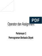 Operator & Assignment